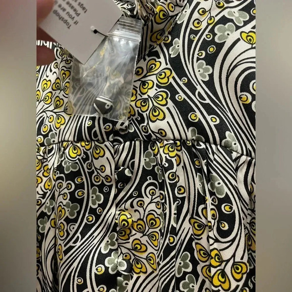 Topshop IDOL paisley mini dress in multi w/ long puff sleeves size 6 NWT Womens - Picture 12 of 14